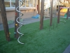 静岡県静岡市駿河区　ふじみ幼稚園　遊具下へ人工芝ステップターフを施工しました。