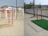 愛知県名古屋　暁幼稚園様の遊具下に人工芝を敷設しました